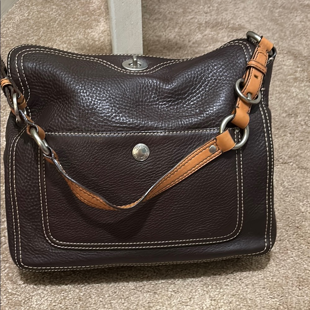 Coach Brown and Tan Hobo Bag